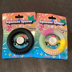 Squeezee Spinner Fidget Spinner Toy Bundle NEW (2 Different Colors)